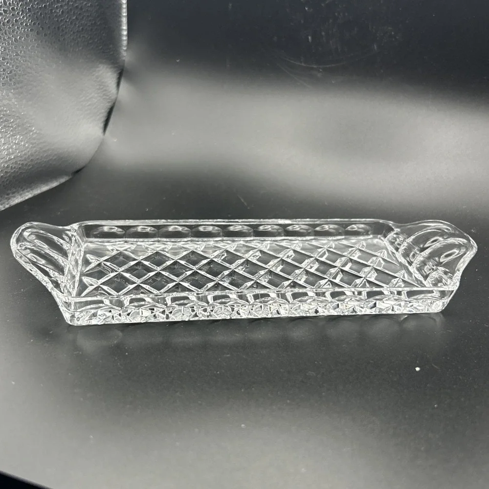 Vintage Tray for Mini Shakers  American Clear Butter Dish Base Replacement